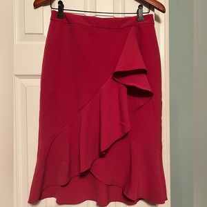 Fuchsia Ann Taylor Ruffle Skirt